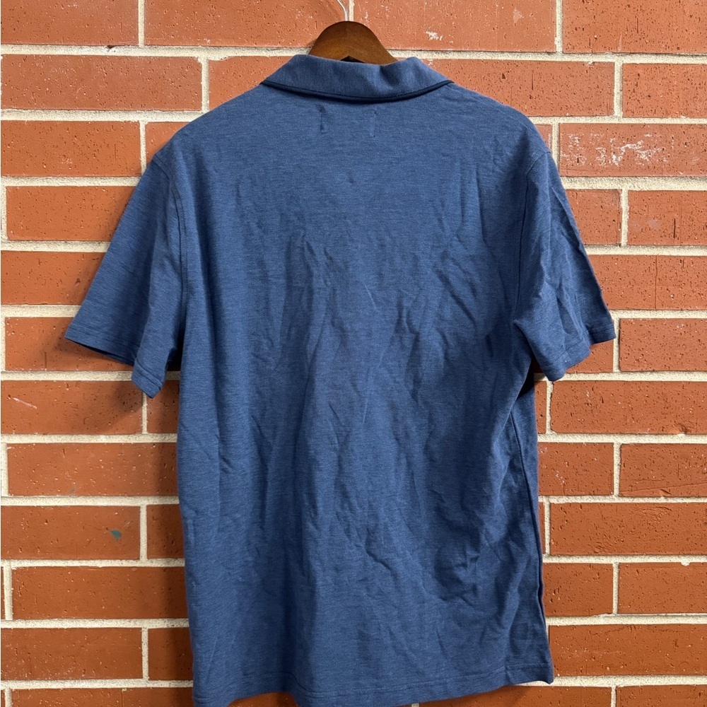 Original Penguin Polo Shirt Men’s Large Heritage Slim Fit Navy Blue - Picture 2 of 3